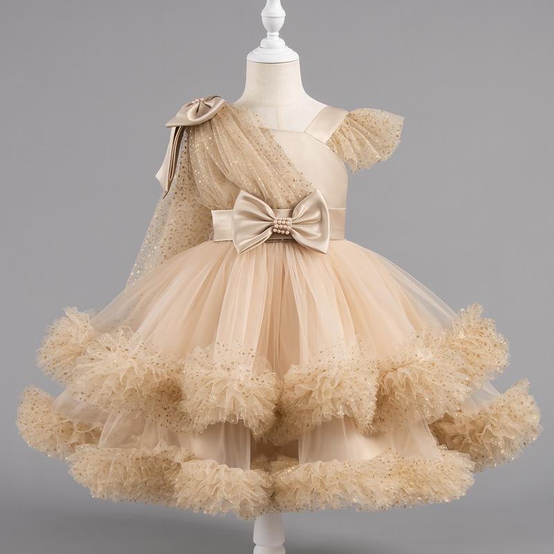 Little Girls Puffy Tulle Princess Dress Birthday Party Formal Dress