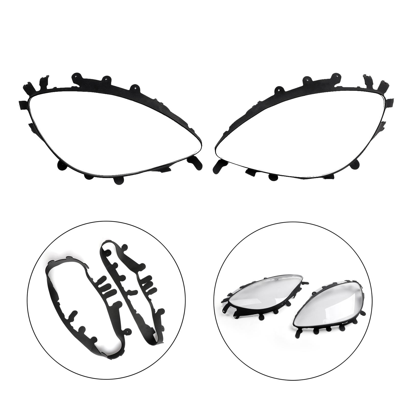 

2 шт. Замена линз фар Черные уплотнительные прокладки для 2005-2013 C6 Corvette