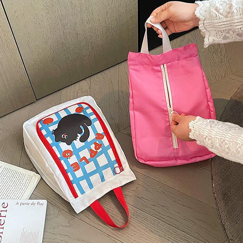 Portable Double Layer Travel Shoe Bag Separate Storage Waterproof Shoe Storage Bag Handheld Thickened Dustproof Shoe Bag