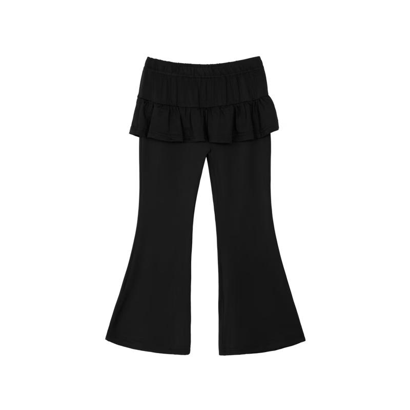 LUSON Baby Girl Faux Two-Piece Flare Pants 130