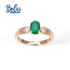 Bolaijewelry Natural Green Agate Oval 5*7mm Ring Earrings Jewelry Set 925 Sterling Silve Rose Gold Fine Jewelry for Woman Anniversary Gift