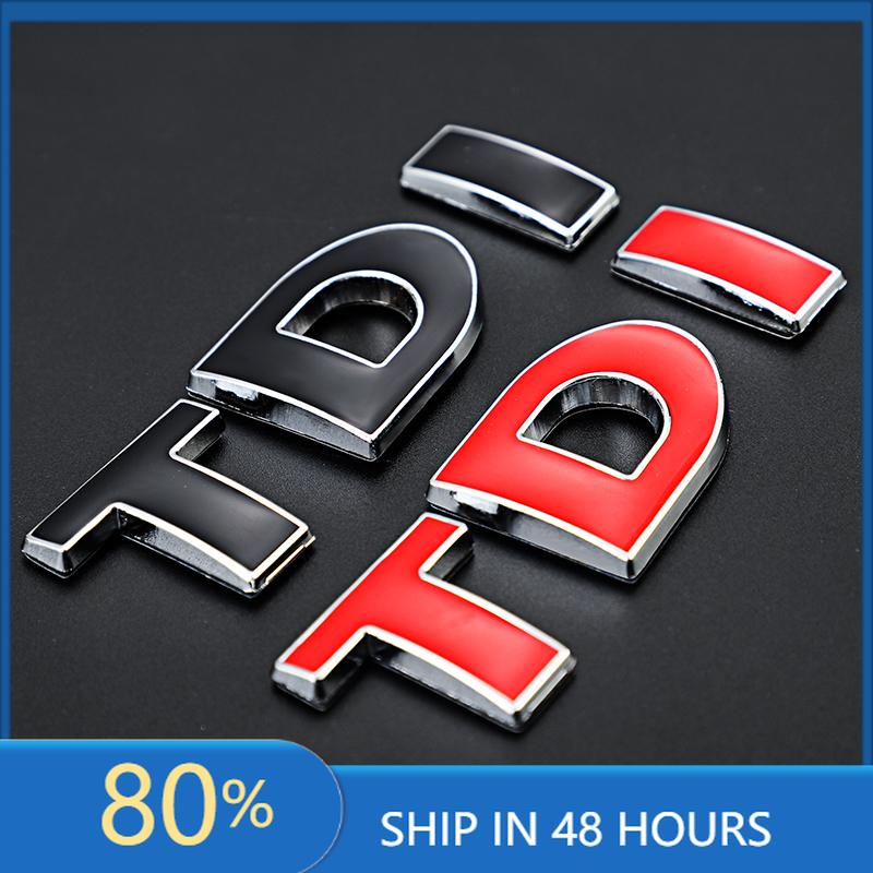 BRP1 For VOLKSWAGEN VW GTI 1Pcs 3D Metal Sticker TDI Logos Badge Car Body Trunk Decal For VW Polo T5 Golf Passat GTD GTI CC Magotan A Oq2