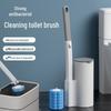Wall-Mounted Disposable Toilet Brush with Replacement Heads