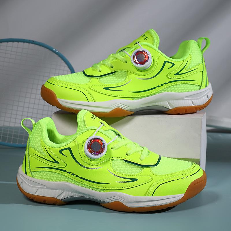 Children's professional badminton shoes button boys lightweight breathable tennis shoes sports shoes girls non-slip wear-resistant shoes