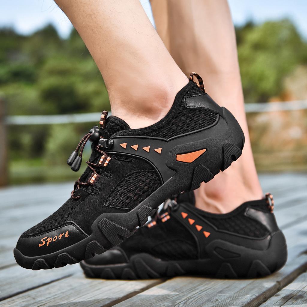 Large size summer net mountaineering men's shoes outdoor sports mesh breathable leisure outdoor travel shoes 2021 new