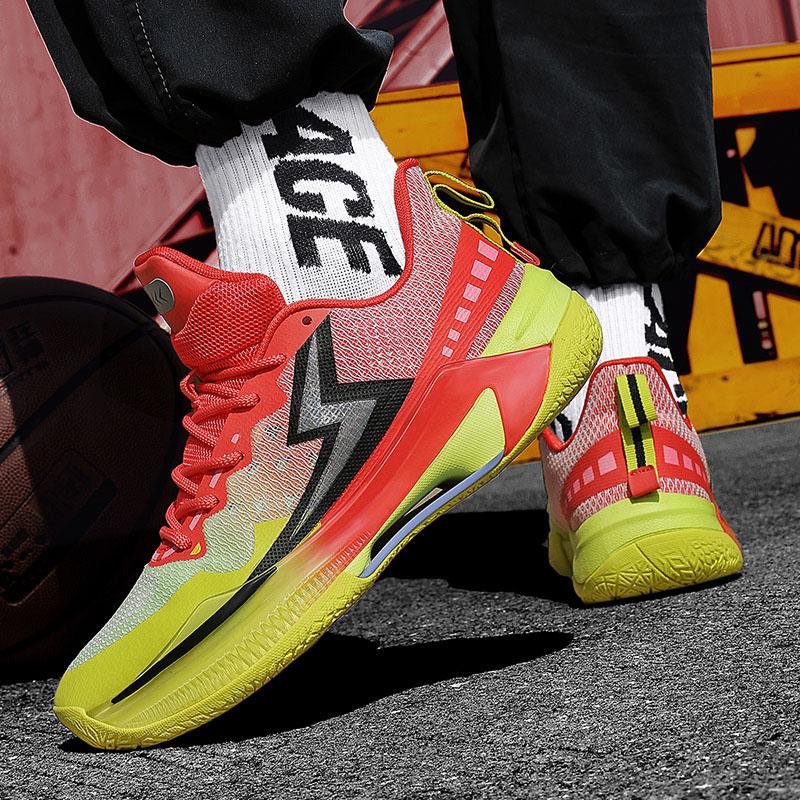 Neue Schnür-Low-Top-Atmungsaktive Basketballschuhe Herren Junior High School Schüler Spezial Stoßdämpfung Kampfsportschuhe