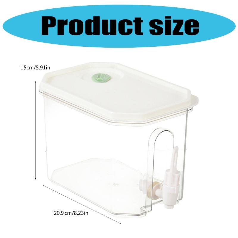 Portable Refrigerator Plastic Drink Dispenser With Tap Leak Proof Iced Beverage Container for Cocktails Juice Storage