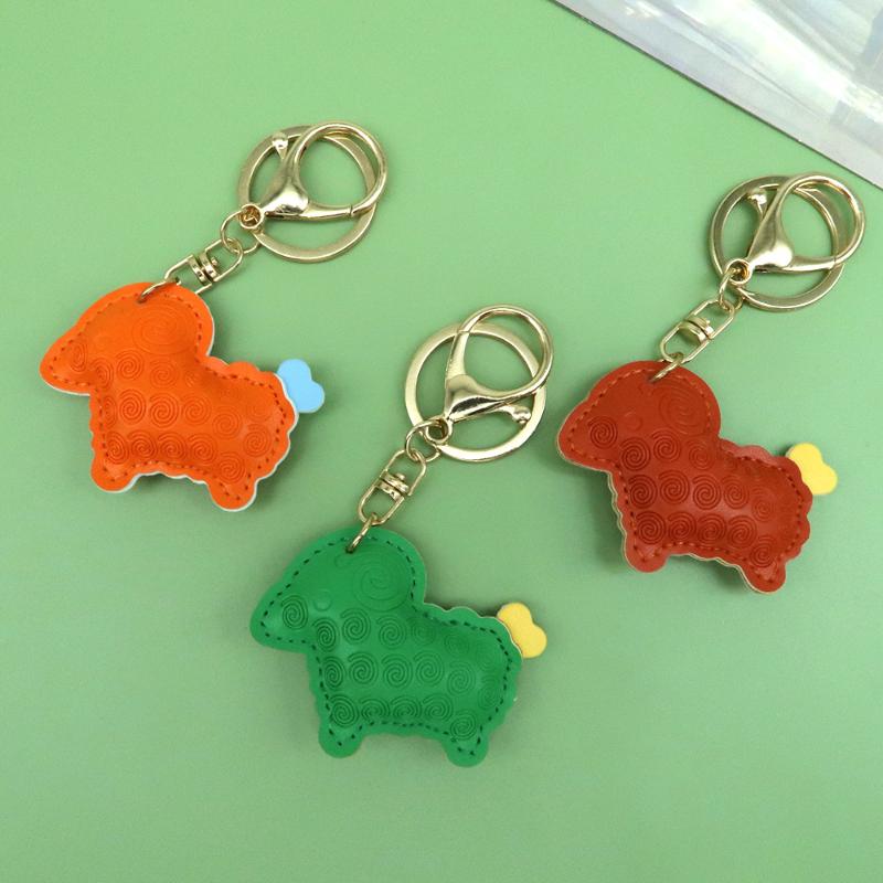 2027 Lunar New Year Goat Pendant Durable Pu Sheep Keychain Bag Decor Gift For Friends