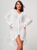 Women's Beach Jacket Casual Vacation Solid Color Pullover Bikini Swimsuit Cover-up Sun  Clothing