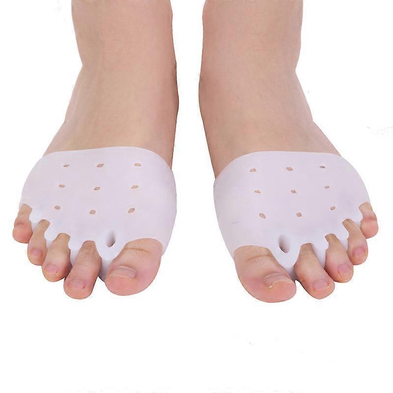 Dww-Gel Toe Separator, 1 Pair of 3-hole Bunion Protectors and a 5-hole Big Toe Corrector for Men and Women Suffering from Painful Bunions During the D