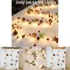 Stunning 2 Meter Led Pine Cone String Lights Battery Operated For Festive Christmas Decor