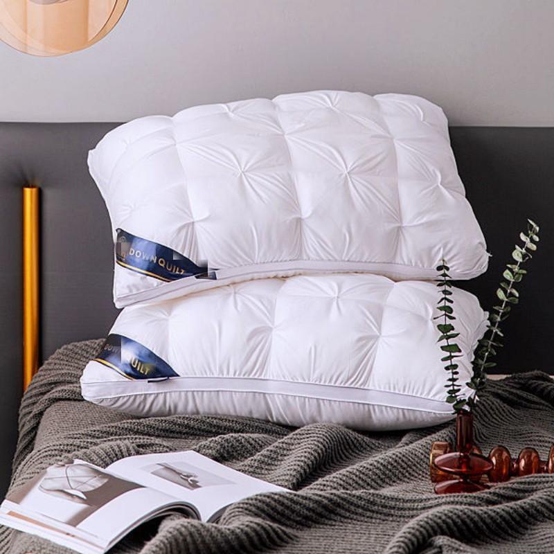 Premium Hypoallergenic Memory Foam Alternative Pillow 48x74cm Neck Support Home Hotel Use Washable Fiber Core Low Profile 800g, 1 pc