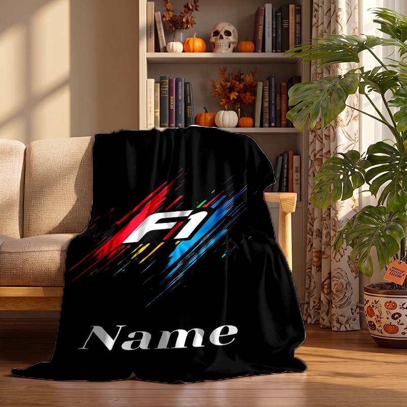 F1 Custom Flannel Blankets Soft Warm Cozy Throws for Home Decor Holiday Gifts