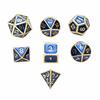 Yourandoll 7-Piece Zinc Alloy Metal Dice, Polyhedral Dice Sets D20, D12, D10, D8, D6, D4 for Dungeons and Dragons DND TRPG MTG Tabletop Games, 16mm (B