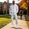 Herren Casual Hoodie und Jogginghosen Set, 2-teilige Pulloverjacke mit schmal zulaufender Jogginghose für Sport oder