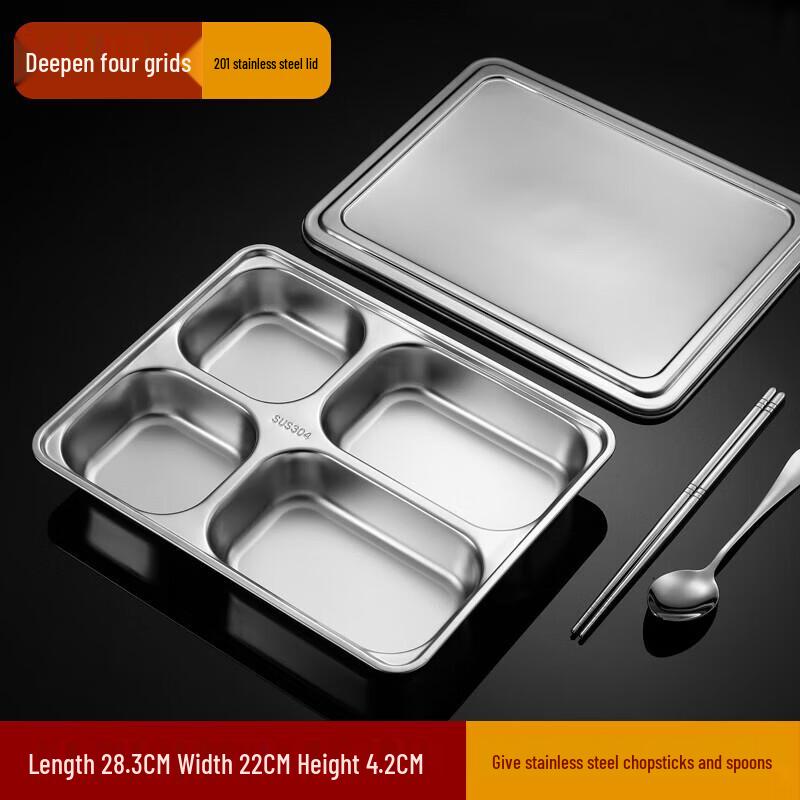 

Stainless Steel Compartment Lunch Tray
