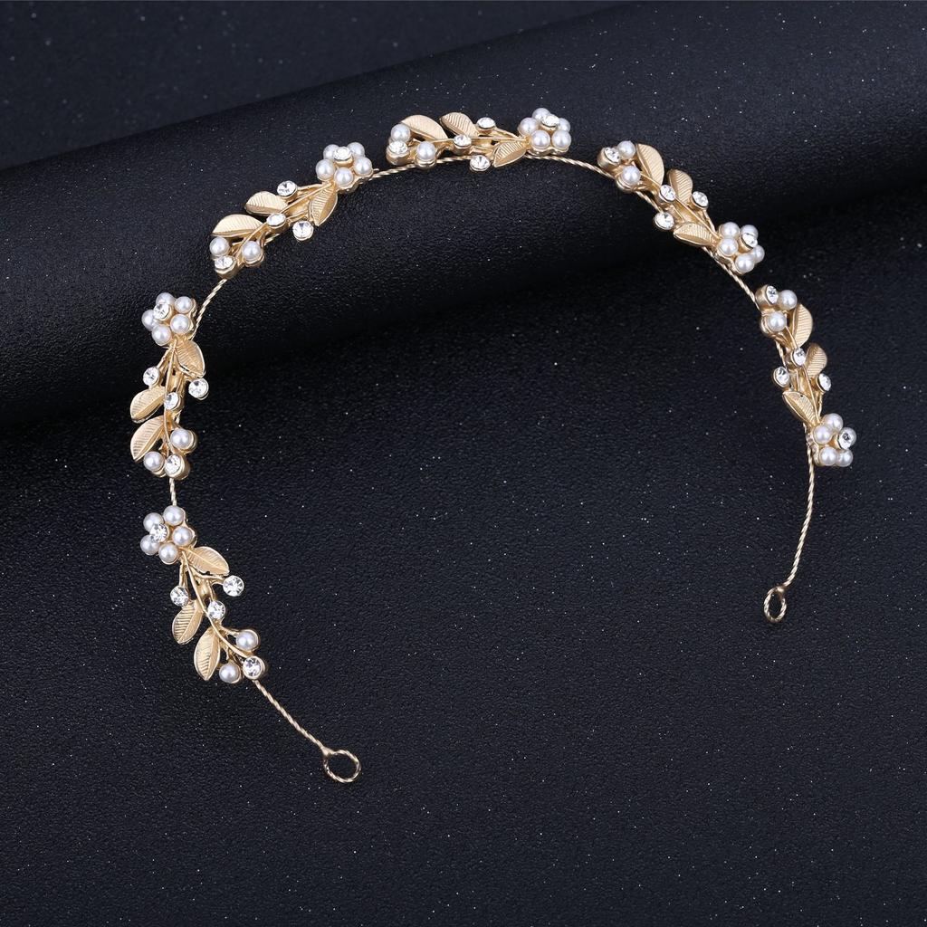 Crystal Leaf Hair Vine Band Headband Rhinestone Flower Headband Tiara For Women Bridal Wedding Hair Accessories Jewelry Headband