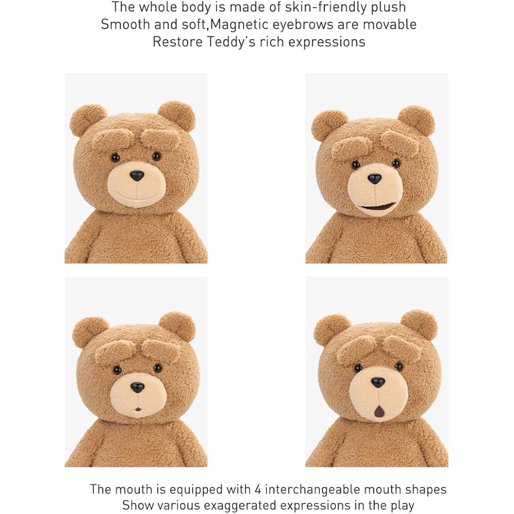 Pop Mart Ted2 Action Plush Toy Soft Stuffed Animal 30cm