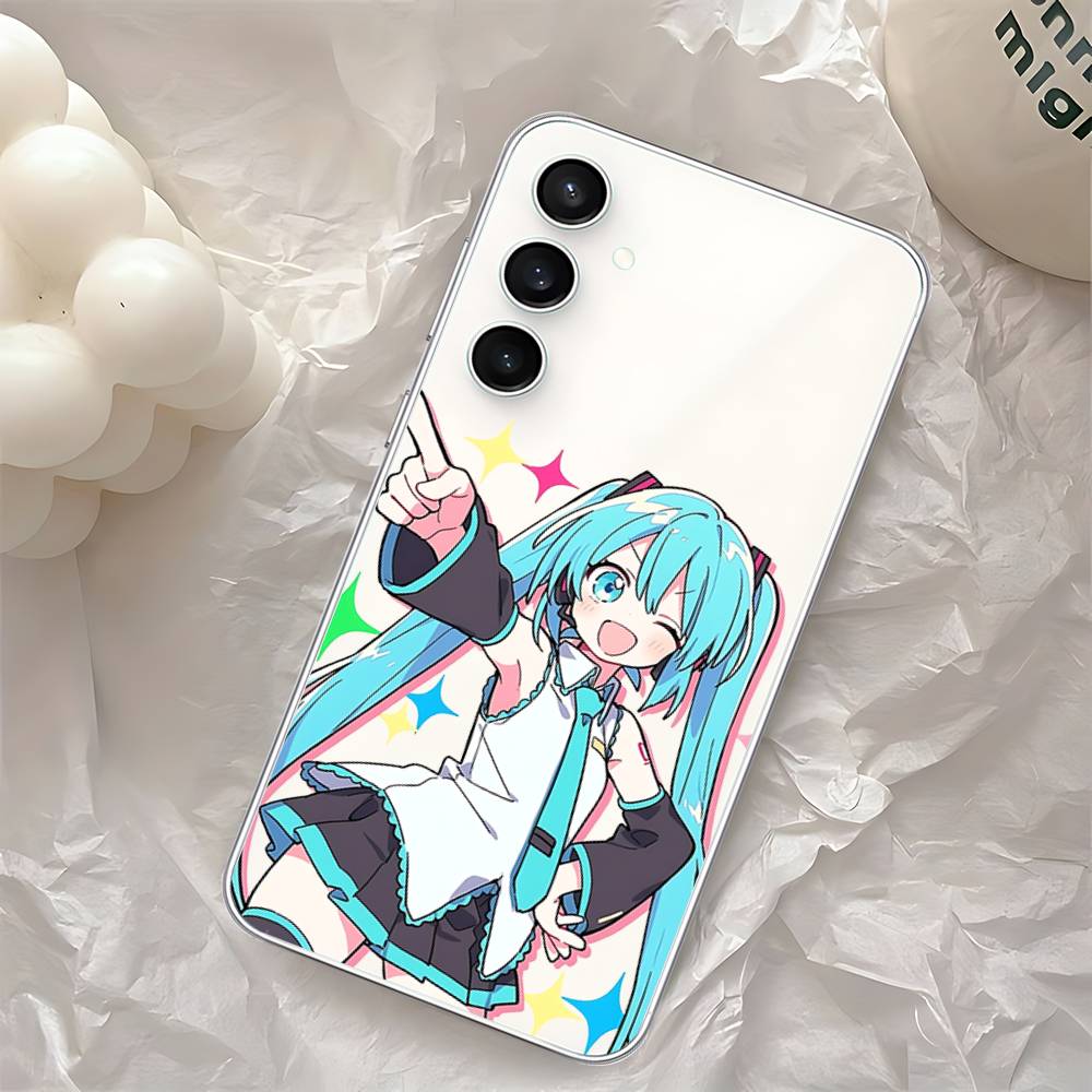 Kawaii H-Hatsune Miku-S Phone Case For Samsung Galaxy S25 S24 S23 S22 S21 FE Ultra Plus A32 A53 A13 A31 Soft Cover