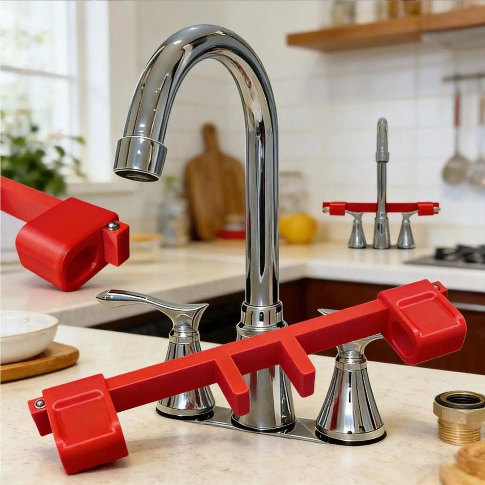 Safe Material Portable Double Sink Faucet Handle Lock Water Tap Control Lock  Bathroom Use