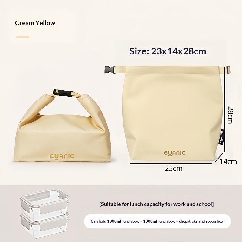 Portable Large Capacity Insulation Handbag Student Work Lunch Buckle Lunch Box Oxford Insulation Bag Lunch Bag Cooling Tote хаки 4540₽