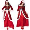 Soft Corduroy Christmas Santa Claus Costume Dress For Women With Stylish Accessories