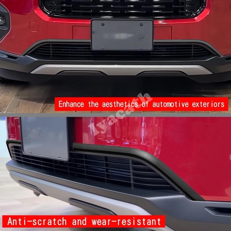 For HONDA WR-V WRV 2024 2025 ABS Chrome Front Bumper Lower Middle Net Mesh Grille Grill Around Cover Trim Exterior Accessories