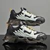 Summer New Rotary Buckle Low Top Sports Black Viscose Shoes Mesh Daddy Shoes