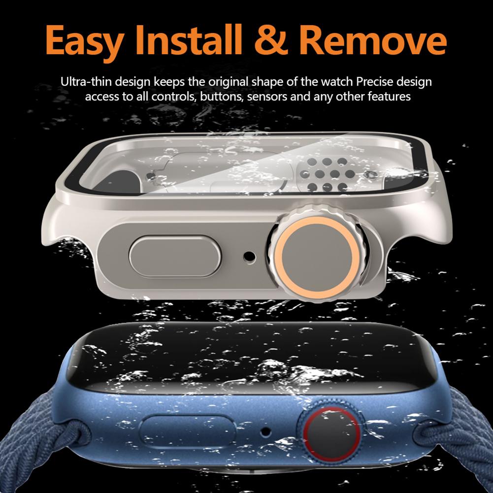 PC Screen Protector Cover Anti-Fall Full Protective Cover Anti-Scratch Smartwatch Protective Case for Apple Watch 9/8/7/6/5/4/SE