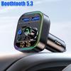 Car Bluetooth 5.3 FM Transmitter Wireless Bluetooth Adapter AUX Radio Receiver MP3 Player Hands-free Call