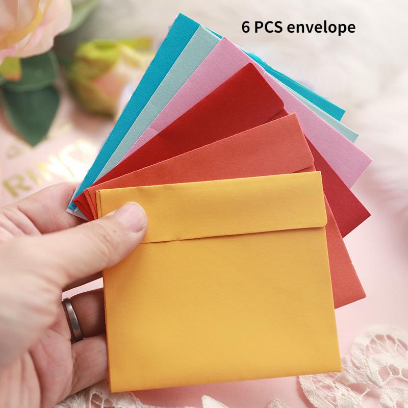 

6 шт. Открытка с живописью инсойл, рождественская праздничная открытка с посланием, подарок для романтического возлюбленного, картонная маленькая карточка