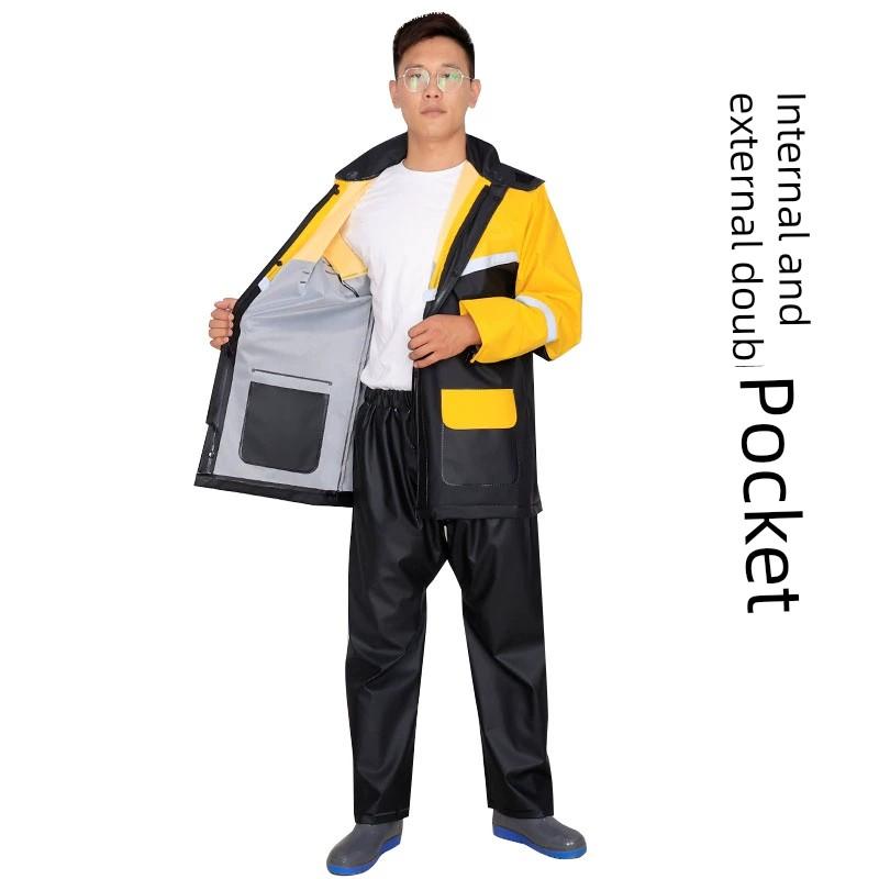 Men's Thick Takeaway Cycling Clothing Raincoat Rain Pants Suit