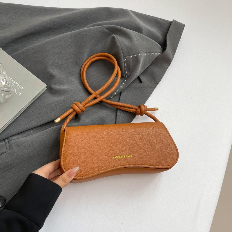 New solid color shoulder armpit bag retro fashion small square bag simple high-end versatile messenger bag women