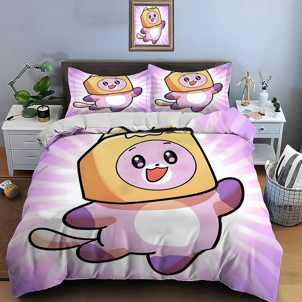 Cartoon Doll L-Lankyb0x Print Bedding Set Duvet Cover 1 Duvet Cover 2 Pillowcases Adult and Children Bedding Set Luxury Gifts
