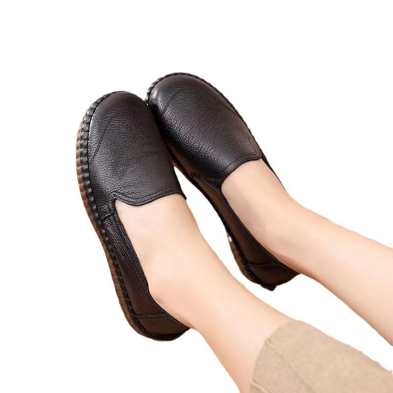 Retro spring and autumn mother shoes soft-soled comfortable shoes single shoes flat-soled