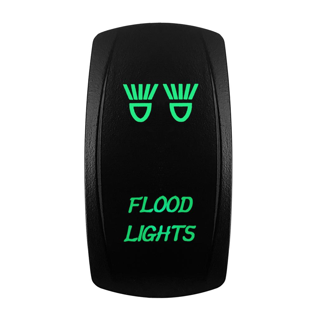 Boat Car Rocker Switch 12V/24V Waterproof Green Led SPST DPDT 20A for ARB/CARLING/NARVA/4x4 Pickup Truck JCB Machine Relays 5