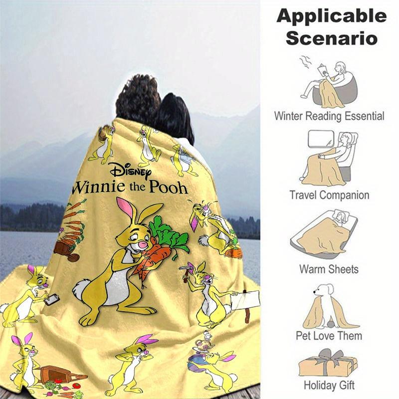 1 peça, Disney Ursinho Pooh Coelho Ferramentas de Jardim Manta Decorativa para Casa Perfeita para Sofá, Cama, Viagem, Acampamento, Carro, Praia, Escritório