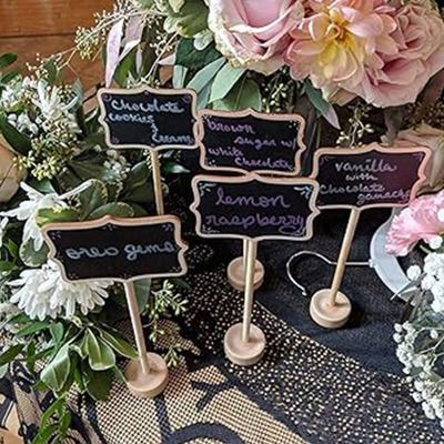 Lot de 20 mini tableaux noirs avec chevalet, pour décoration de fêtes et d'événements