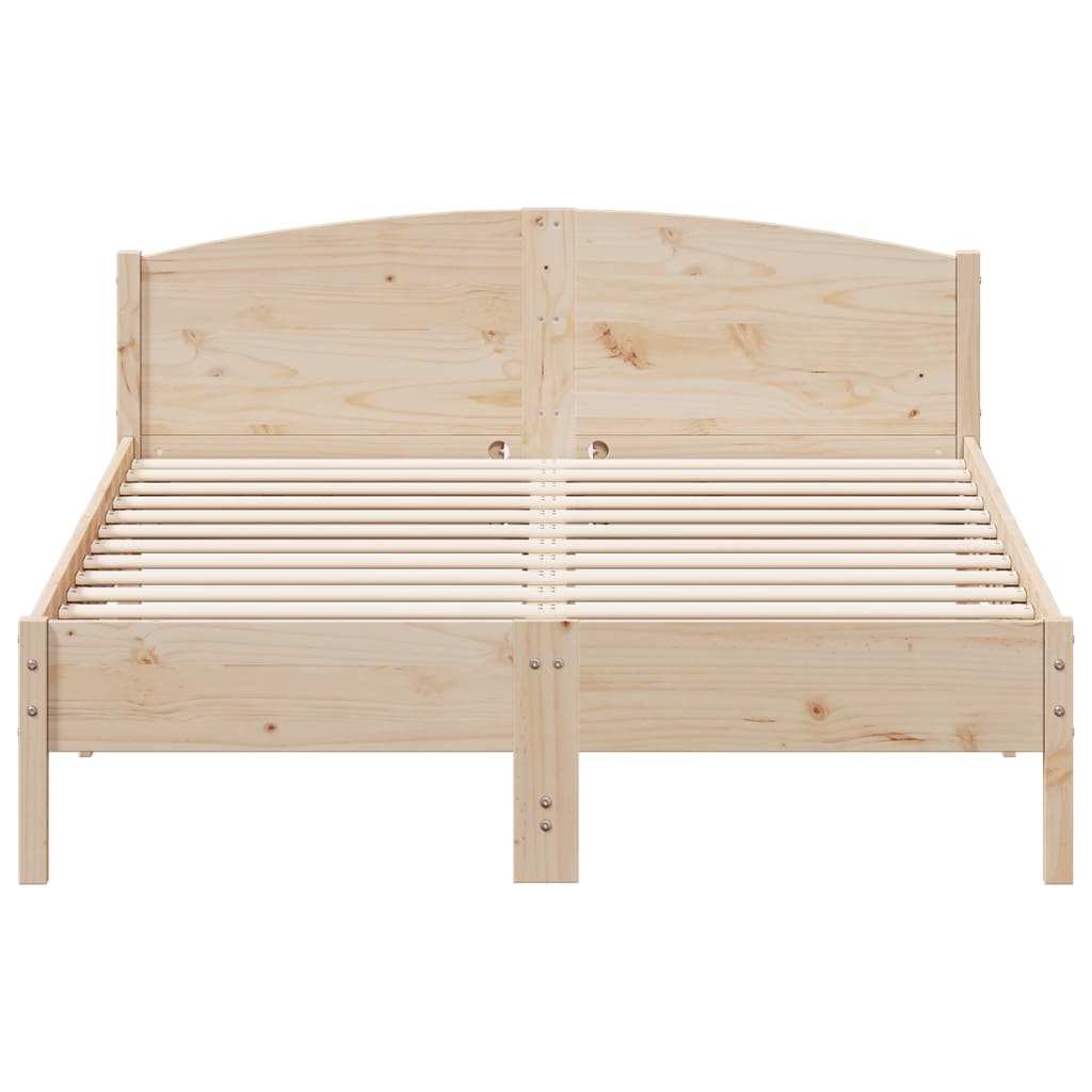 Solid Wood Bed Without Mattress 150 X 200 Cm Pine Wood