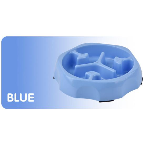 Large Breed Slow Feeder Dog Bowl Effective Slowing Eating Round Shape Anti-spill Pet Food Dish Slow Feeding Column Pet Bowl