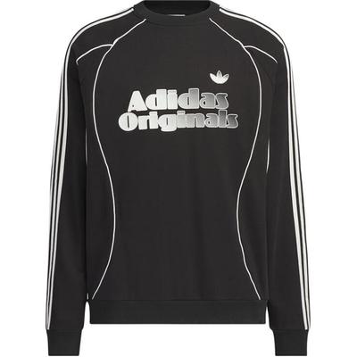 adidas Originals Retro Fw24 Sports Drop 1 Mode Vielseitig Bequem Pullover Sweatshirt Herren Sweatshirt Schwarz JN3792