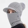 Winter Womens Knit Headgear With Ear Cover And Neck Warmth For Outdoor Activities