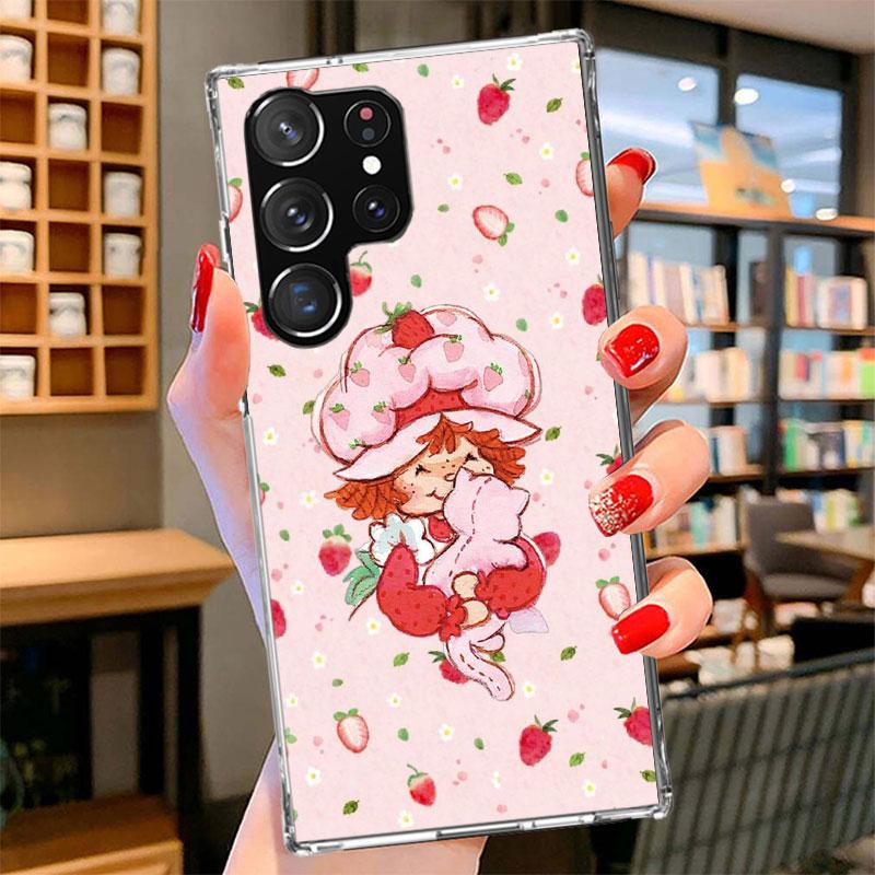 

Cute Strawberry Girl Phone Case For Samsung Galaxy S26 S25 Edge S24 Ultra S23 S22 Plus S21 S20 FE Soft Fundas Shell Galaxy S25 S Samsung S21 FE