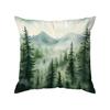Home Decor Misty Forest And Mountain Pattern Pillowcase Pattern Cushion Cover Suitable For Sofa Bedroom Car Pillow Cover