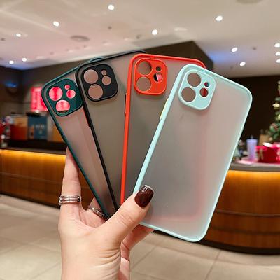 Applicable To Apple 15 Mobile Phone Case IPhone 13 Contrasting Color Mobile Phone Case Apple 11 Matte 14Pro Personality Skin Feeling Shell