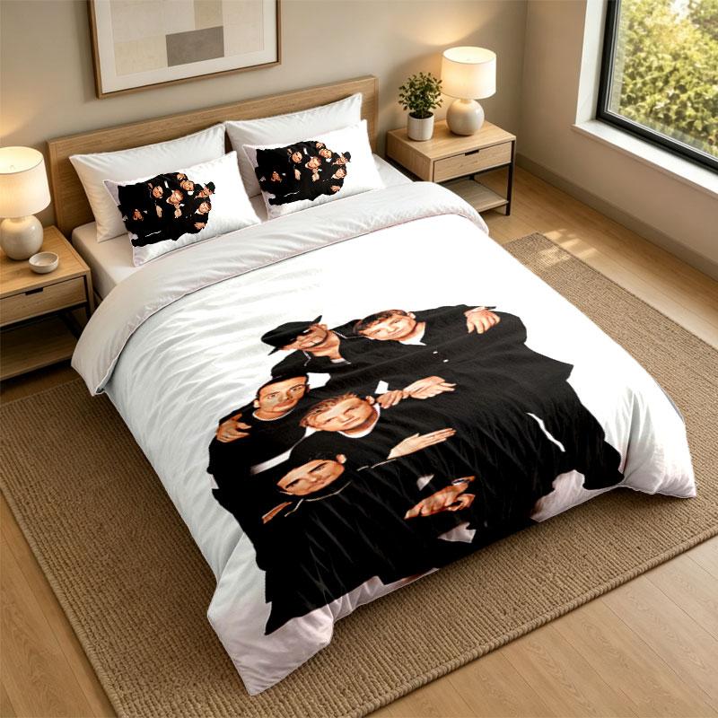 3-teiliges Bettwäsche-Set Backstreet Boys Weiche Bettdecke und zwei Kissenbezüge Heim-Schlafzimmer-Dekoration 135cmx200cm
