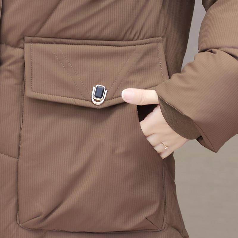 Winter Coat Female Long Parkas Hooded Elegant Thick Warm Jacket Winter Clothes High Quality