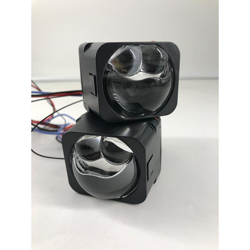 1Pcs 1.5 Inch, Double Direct Matrix Module Lens High Power Led Headlight White Yellow Far And Near Super Bright Condenser