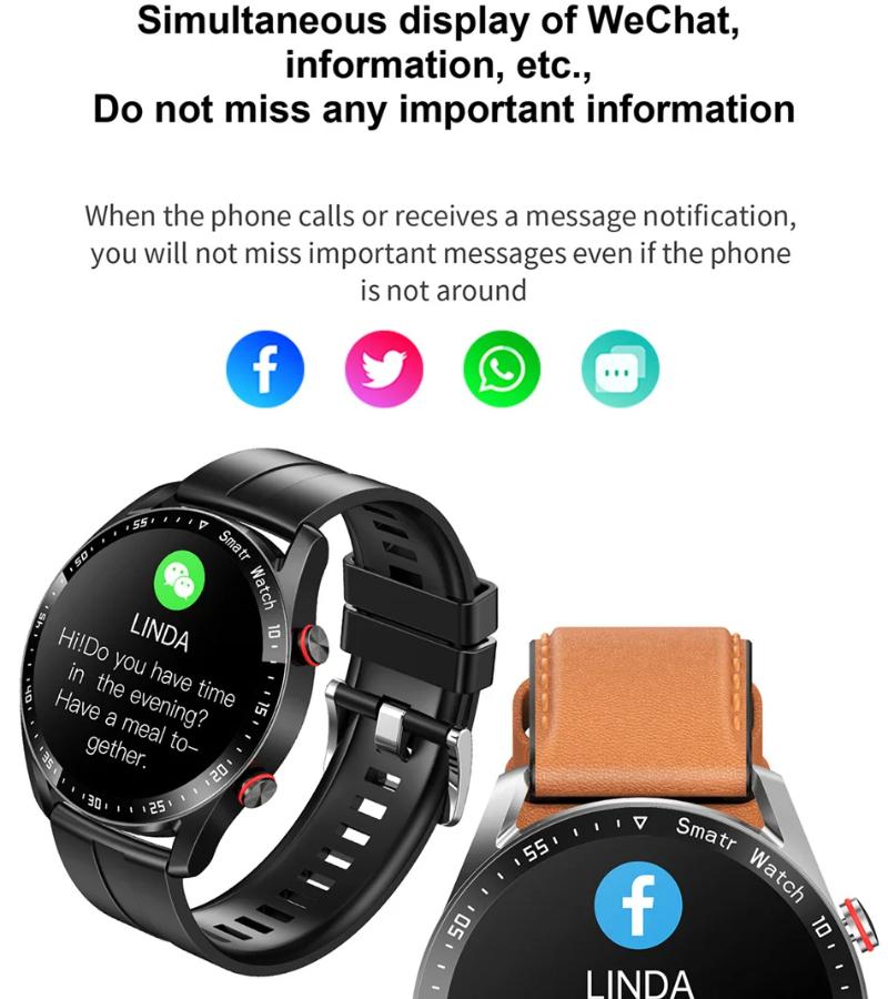 2025 New 1.5 inch Smart Watch Men Bluetooth Call Heart Rate ECG Health Fitness Sports Watch Waterproof Business Man Smartwatch