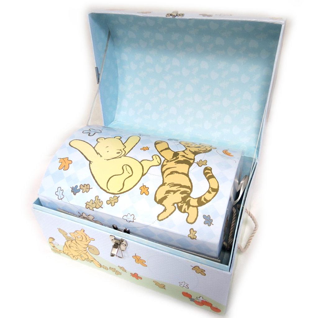 Winnie l'Ourson [N0908] - Set of 5 Dome Trunks 'Winnie the Pooh' Blue Yellow